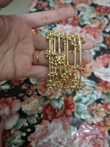 Gold Tone Ethnic Bangles Set