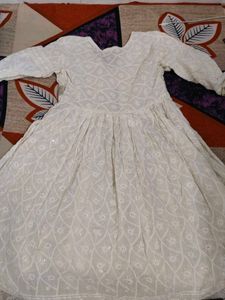Elegant Off-White Ethnic Gown