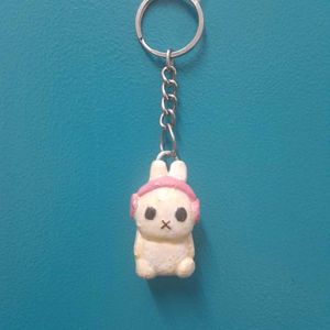 Miffy With Headphone Keychain