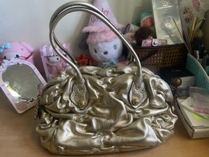 Chic Metallic Gold Hobo Bag