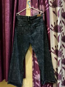 Acid Wash Wide Leg Jeans