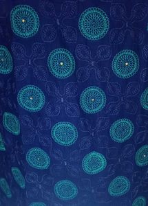 Blue Kurta Set with Green Embellishments