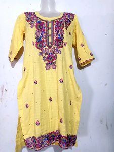 Pink And Yellow Heavy Punjabi Suit.