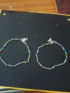 Boho Beaded Anklets with Bells