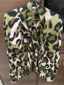 Green Animal Print Shirt