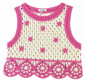 Crochet Flower Crop Top