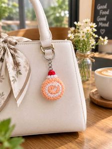 Crocheted Swirl Keychain Charm Each 50