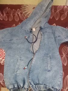 Denim Jacket With Cap