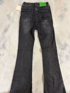 Flared Black Denim Jeans imported from china