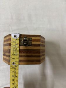 Antique Wooden Organizer With Brass Latch