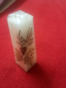 Decorative Candle with Floral Design