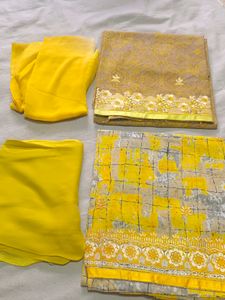 Haldi Special Suit Yellow Combo