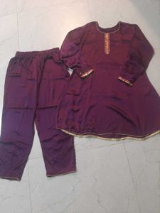 satin suit set