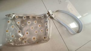 Daisy Print Clear Pouch