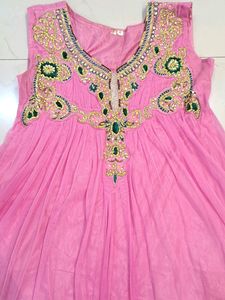 Fancy Net Velvet Anarkali Gown Set😍