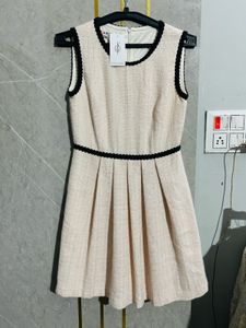 Chanel inspired Chic Sleeveless Tweed Dress