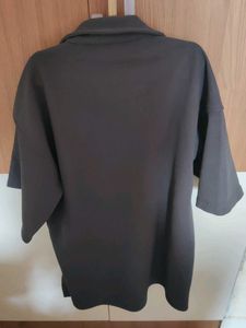 Dark Grey Oversized Button-Up shirt