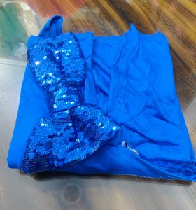 Royal Blue One-Shoulder Sequin Dress