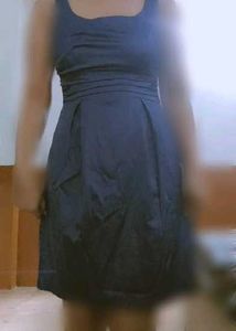 Elegant Blue Satin Cocktail Dress