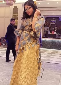 Kurti With Skirt Set Along Neck piece