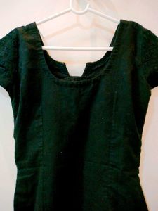 Black embroidery chikankari short Kurti