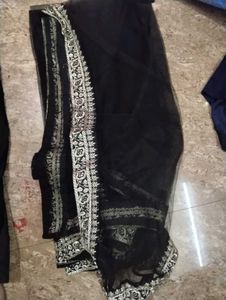 Elegant Black Kurta Set with Dupatta