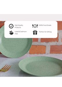 Green Ceramic Plates (Set of 2)