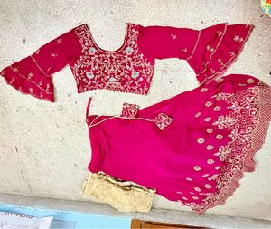Stunning Pink Embroidered Lehenga Choli