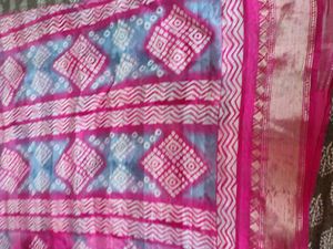 Vibrant Pink Silk Saree with Blouse