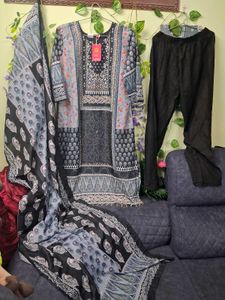 Printed Kurta Set with Dupatta L and xxl