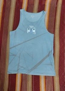 Men's Blue Graphic Tank Top