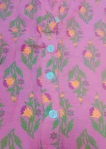 Pink Printed Kurta