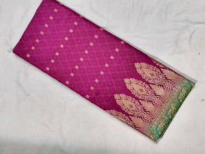 Royal Magenta Banarasi Silk Saree | with blouse