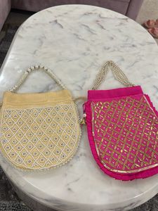 COMBO Embellished Potli Bags-2