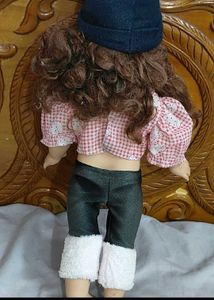 Vintage Doll with Checked Top