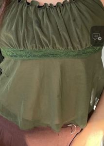 Stylish Olive Green Gown