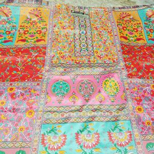 Printed Crepe Unstitched Suit