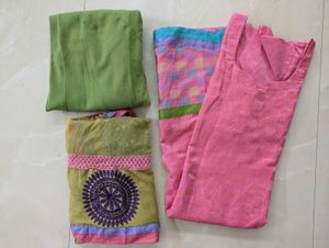 Elegant pink kurta set