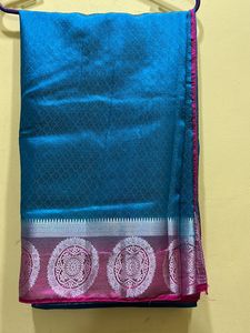 Stunning Blue Kanjivaram Art Silk Saree