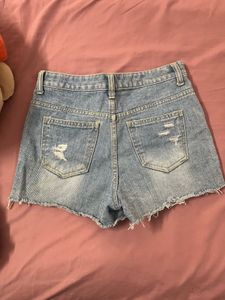 ripped denim shorts