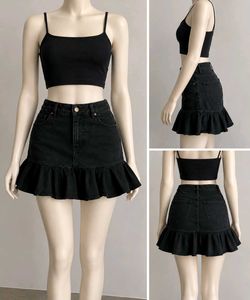 black Denim Skirt