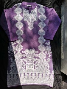 Elegant Purple Embroidered Kurta