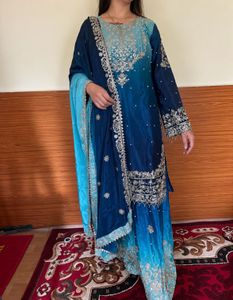Stunning Blue Ombre Kurta Set