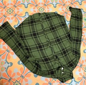 DNMX GREEN BLUE CHECKED CASUAL SHIRT