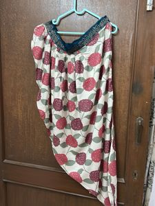 Kajal Maroon Dhoti Style Kurti/ Dres