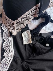 Lace Trim Lingerie Set
