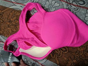 SHEIN Pink Sports Bra