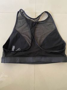 Stylish Black Mesh Sports Bra
