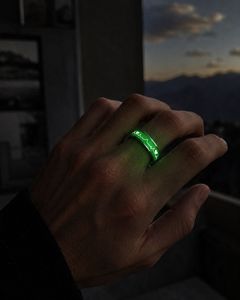 ECG Heartbeat Glow in the Dark Unisex Ring