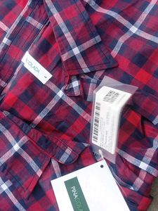 Red &amp; Blue Plaid Button-Up Shirt